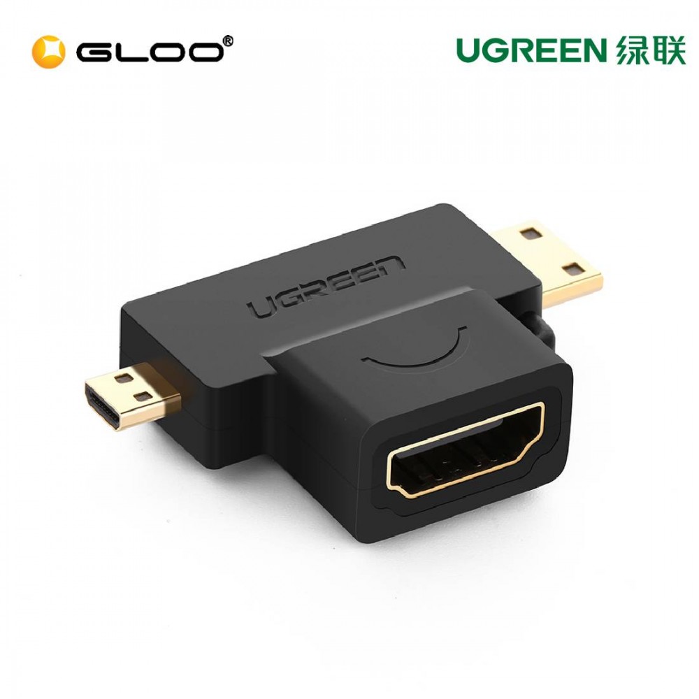 UGREEN Micro HDMI+Mini HDMI Male to HDMI Female Adapter-20144