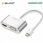 UGREEN USB-C to HDMI+VGA Converter Aluminum case Sliver-50317