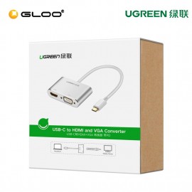 UGREEN USB-C to HDMI+VGA Converter Aluminum case Sliver-50317