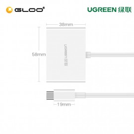 UGREEN Type C to HDMI+VGA Converter White-30843