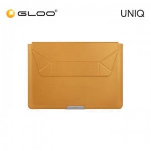 UNIQ Oslo Laptop Sleeve with Foldable Stand (Up to 14”) - Deep Mustard 8886463684597