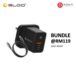 ADAM elements OMNIA X35A GaN 35W Dual Port Compact Wall Charger (Black) 840741114358