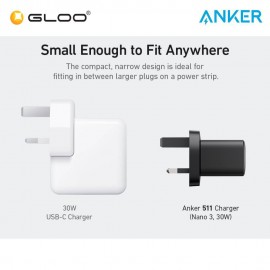 Anker 511 USB-C GaN 30W Adapter Charger A2147 - Black 
