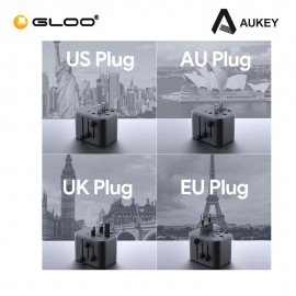 AUKEY Travel Mate Universal Adapter with 65W PD Port - Grey PA-TA08 689323785995