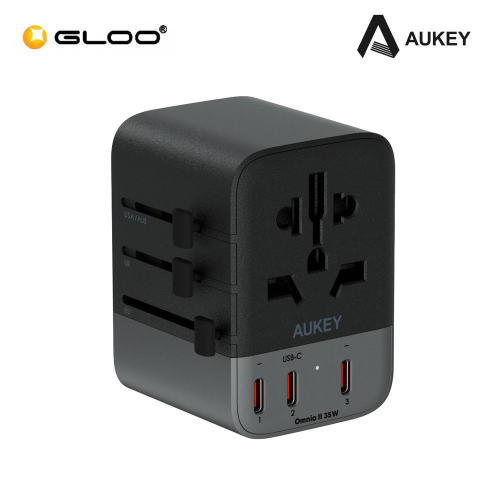 AUKEY PA-TA07A 35W Travel Mate Universal Adapter - Gray 689323787586