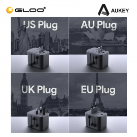AUKEY PA-TA07A 35W Travel Mate Universal Adapter - Gray 689323787586