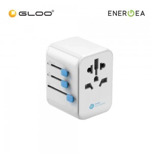 ENERGEA BAZIC GoPort Travel Adapter 28W - White 6957879461682