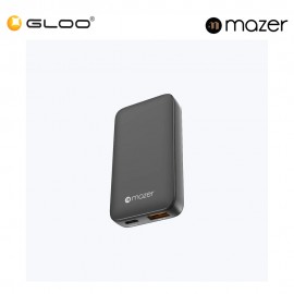 Mazer GaNPrestige Slim 65W GaN Wall Charger With Travel Pins (2 Ports) – Black 8881304545037