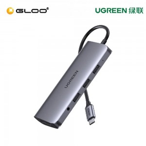 UGREEN USB-C To 3*USB 3.0 A+HDMI+VGA+RJ45 Gigabit+SD/TF+AUX3.5mm+PD Converter Adapter- 80133