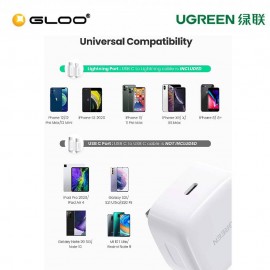 Ugreen 20W PD Fast Charger With 1m USB-C To Lightning Cable 70297 6957303872978