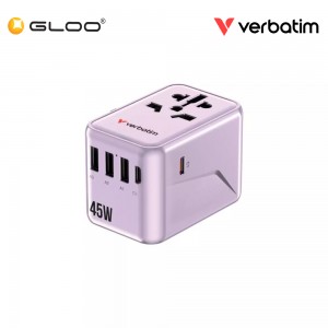 Verbatim UTA-08 45W Travel Adapter - Purple 023942301738