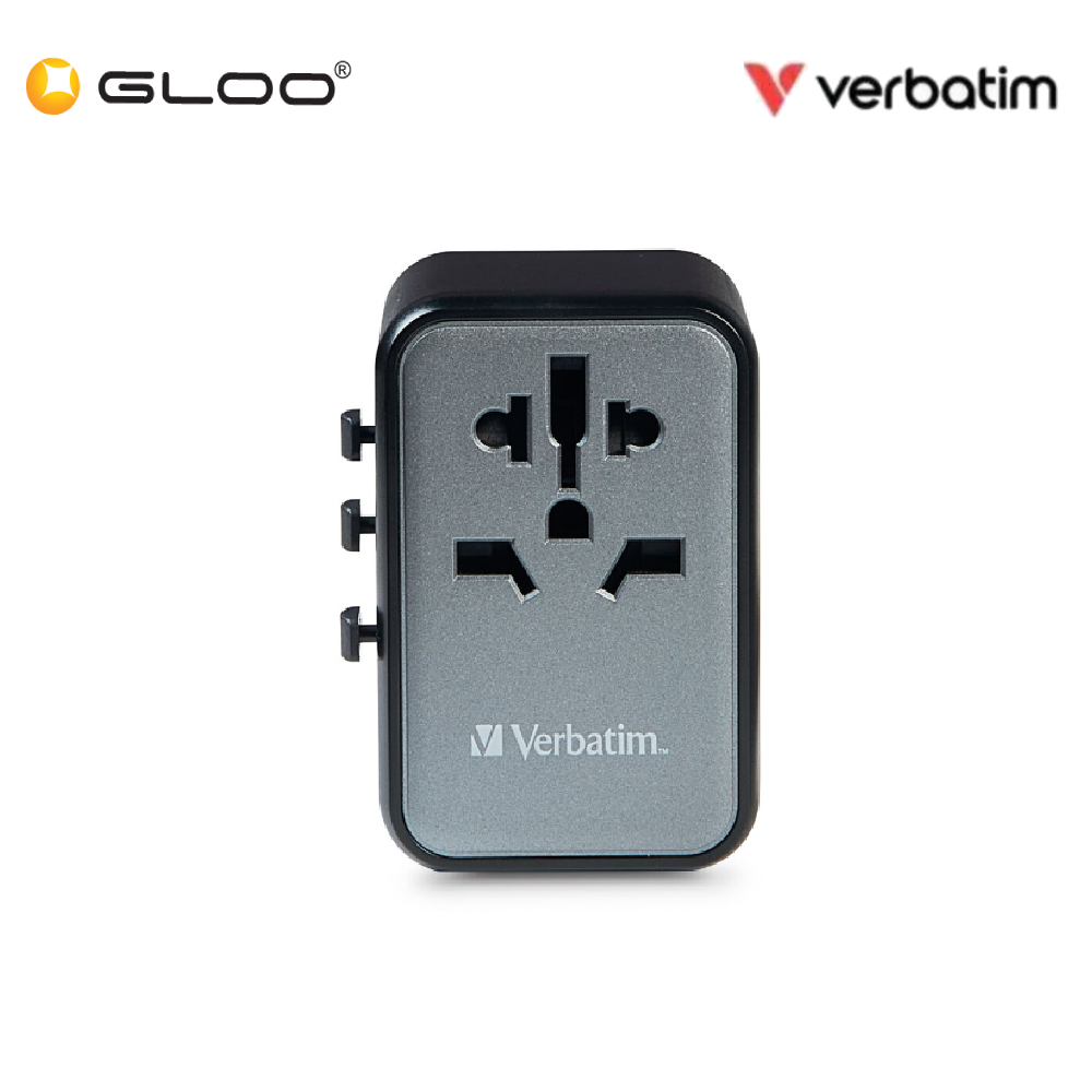 VERBATIM 5-Ports 45W Travel Adapter (UTA-08) With Free Pouch 023942321231 - Black