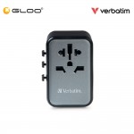 VERBATIM 5-Ports 45W Travel Adapter (UTA-08) With Free Pouch 023942321231 - Black