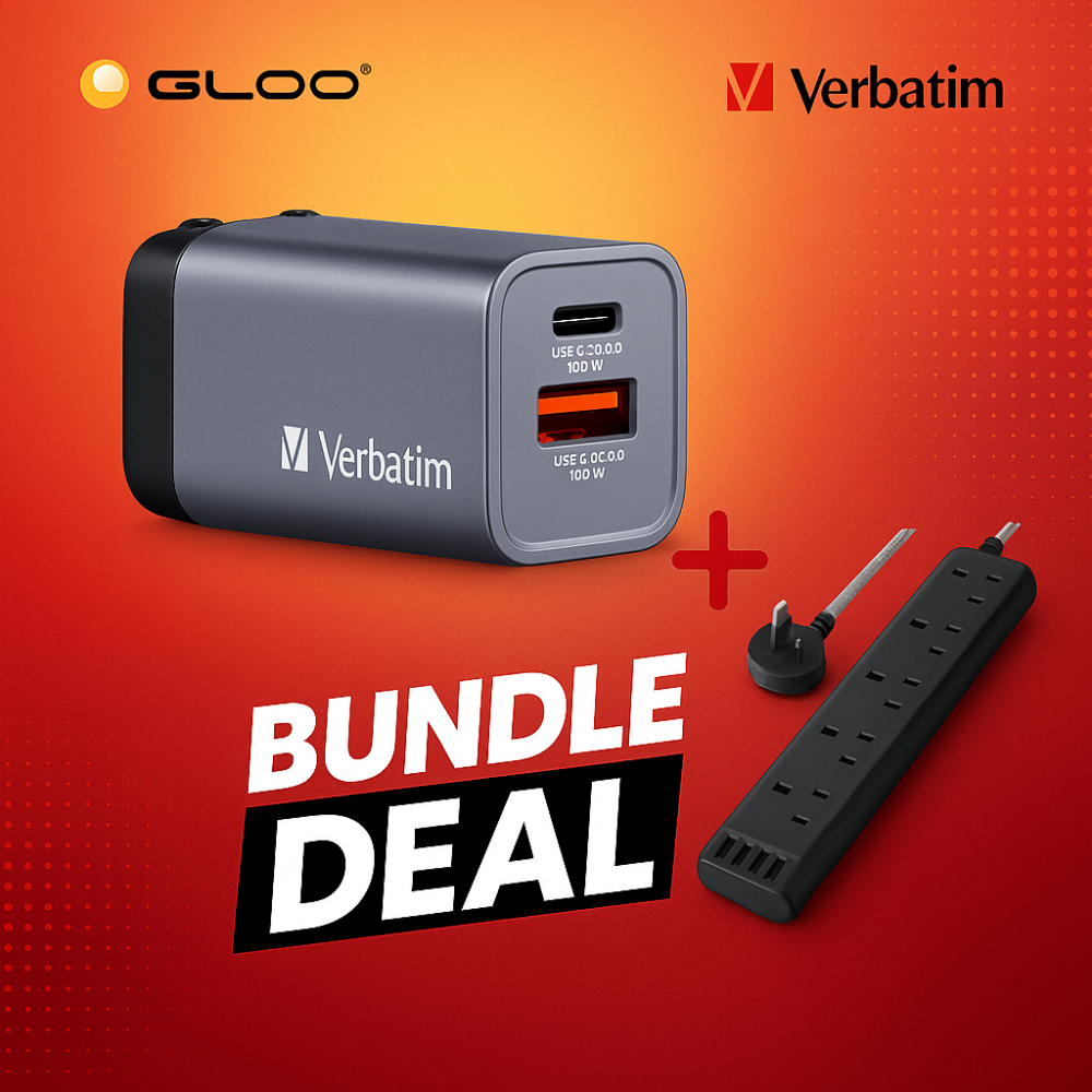 Verbatim GNC-35 GaN Charger 2 Port 35W USB A/C (EU/UK/US) 32200 023942322009