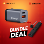 Verbatim GNC-35 GaN Charger 2 Port 35W USB A/C (EU/UK/US) 32200 023942322009