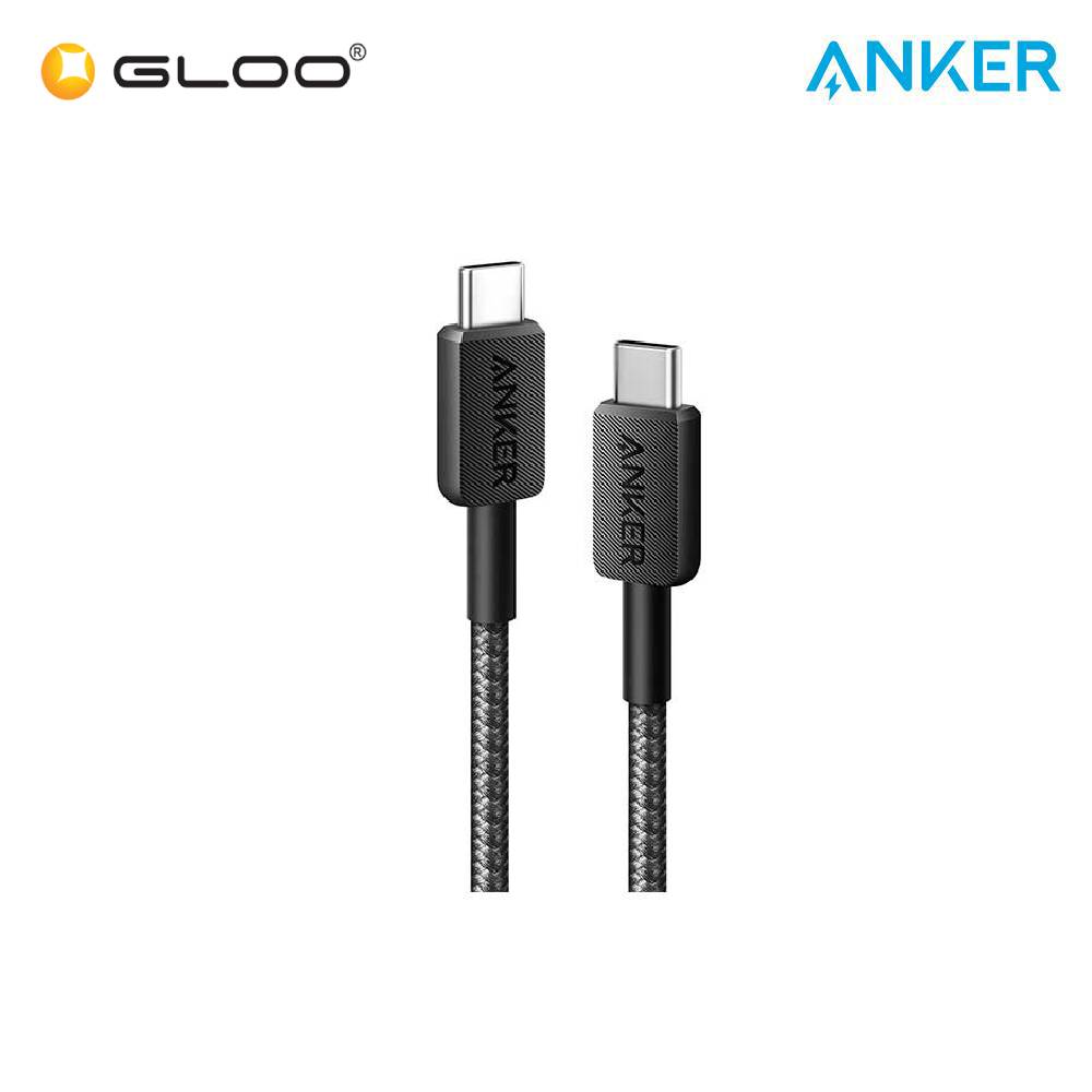 Anker 322 USB-C to USB-C Cable (6ft Braided) - Black