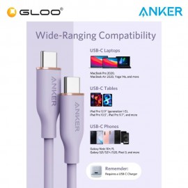 Anker USB-C to USB-C Cable PL III Flow CTC 3ft - Blue 