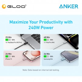 Anker Zolo USB-C to USB-C Cable (1m, 240W) - Black A8060