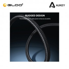 AUKEY Circlet CL Aramid Fiber Core USB C to Lightning Cable 1M CB-KCL1-BK 689323785179