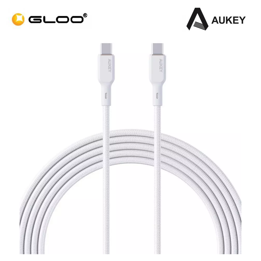 AUKEY Circlet Blink 100W Aramid Fiber Core USB-C to C Cable 1.8M CB-KCC102-WH 689323785339