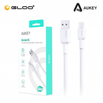 AUKEY Nylon Braided 1.8M USB-A to USB-C Cable - White 689323785896