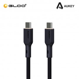 Aukey 1M 240W Silicon USB C to USB C cable Black 689323787265