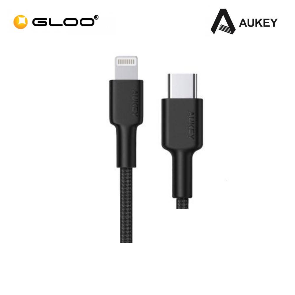 AUKEY MFi Braided Nylon USB C to Lightning Fast Charging Cable - 0.9M CB-CL3 608119200214