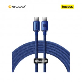 Baseus Crystal Shine Series Fast Charging Data Cable Type-C to Type-C 100W 1.2M - Blue 6932172602871