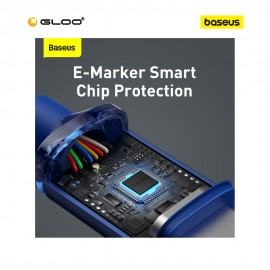 Baseus Crystal Shine Series Fast Charging Data Cable Type-C to Type-C 100W 1.2M - Blue 6932172602871