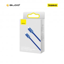 Baseus Crystal Shine Series Fast Charging Data Cable Type-C to Type-C 100W 1.2M - Blue 6932172602871