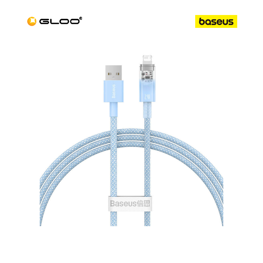 Baseus Explorer Series Fast Charging with Smart Temperature Control USB to Lightning 2.4A 1M - Blue