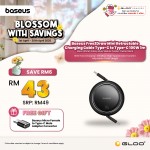 Baseus Free2Draw Mini Retractable Charging Cable Type-C to Type-C 100W 1m Moon White