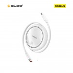 Baseus Free2Draw Mini Retractable Charging Cable Type-C to Type-C 100W 1m Moon White