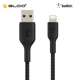 Belkin BOOST CHARGE Braided USB-A to Lightning Cable 15cm - Black CAA002bt0MBK