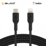 Belkin BOOST CHARGE Braided USB-C to Lightning Cable 1M - Black CAA004bt1MBK