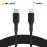 Belkin BOOST CHARGE Braided USB-C to Lightning Cable 1M - Black CAA004bt1MBK