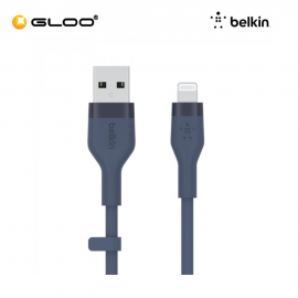 Belkin BOOST CHARGE Silicon USB-A to Lightning Cable 1M - Blue CAA008bt1MBL 745883831883