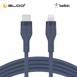 Belkin BOOST CHARGE Silicon USB-C to Lightning Cable 1M - Blue CAA009bt1MBL 745883832002