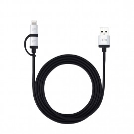 Just Mobile AluCable Duo 2-in-1 cable Lightning & 10 Micro-USB 1.5m 885335169659