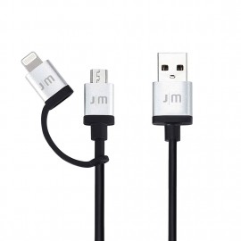 Just Mobile AluCable Duo 2-in-1 cable Lightning & 10 Micro-USB 1.5m 885335169659