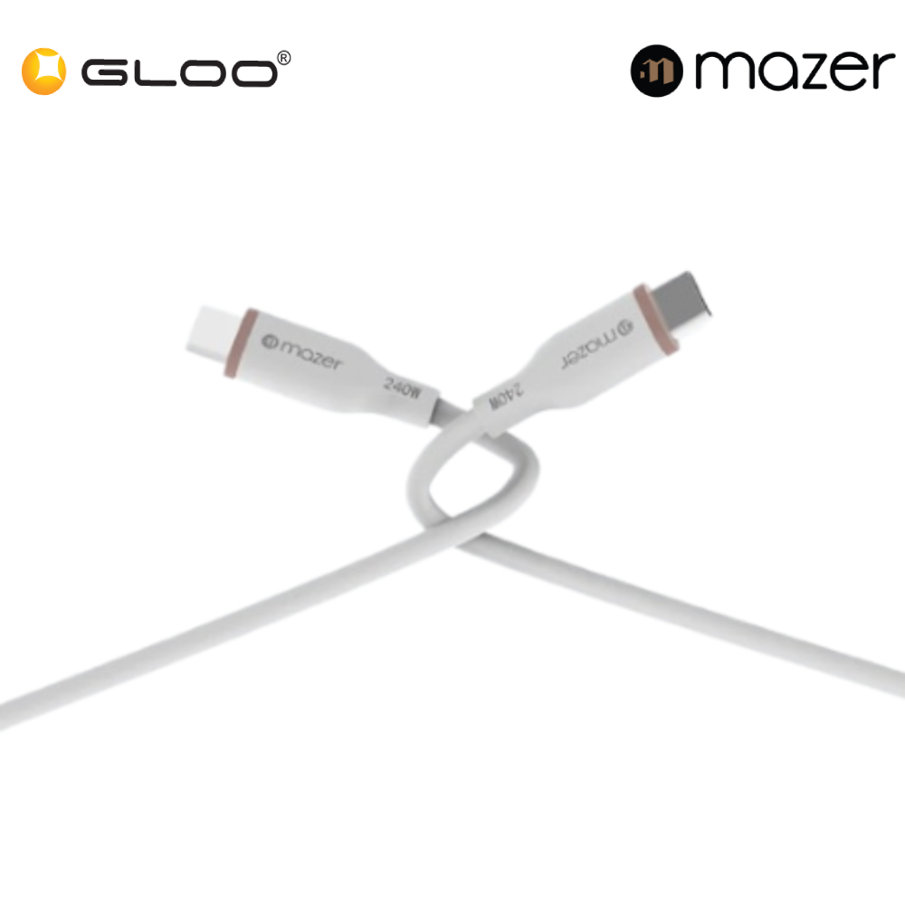 Mazer Infinite.Link 3 Flex USB C to USB-C 240W - White 8881304544474