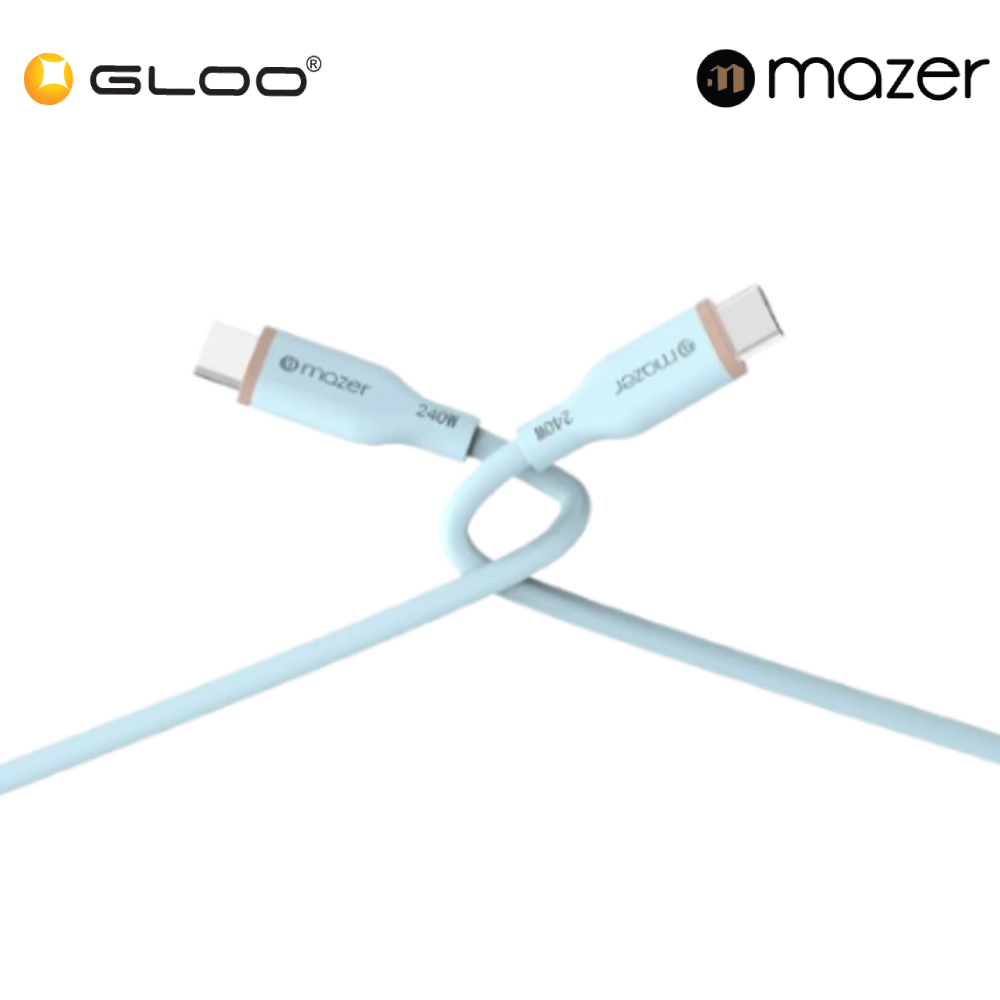 Mazer Infinite.Link 3 Flex USB C to USB-C 240W - Blue 8881304544481