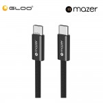 Mazer InfiniteFLEX2 Pro 240W/1M USB-C Braided Cable – Black 8881304545525