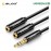 UGREEN 3.5MM Male to 2 female audio cable Black-20816