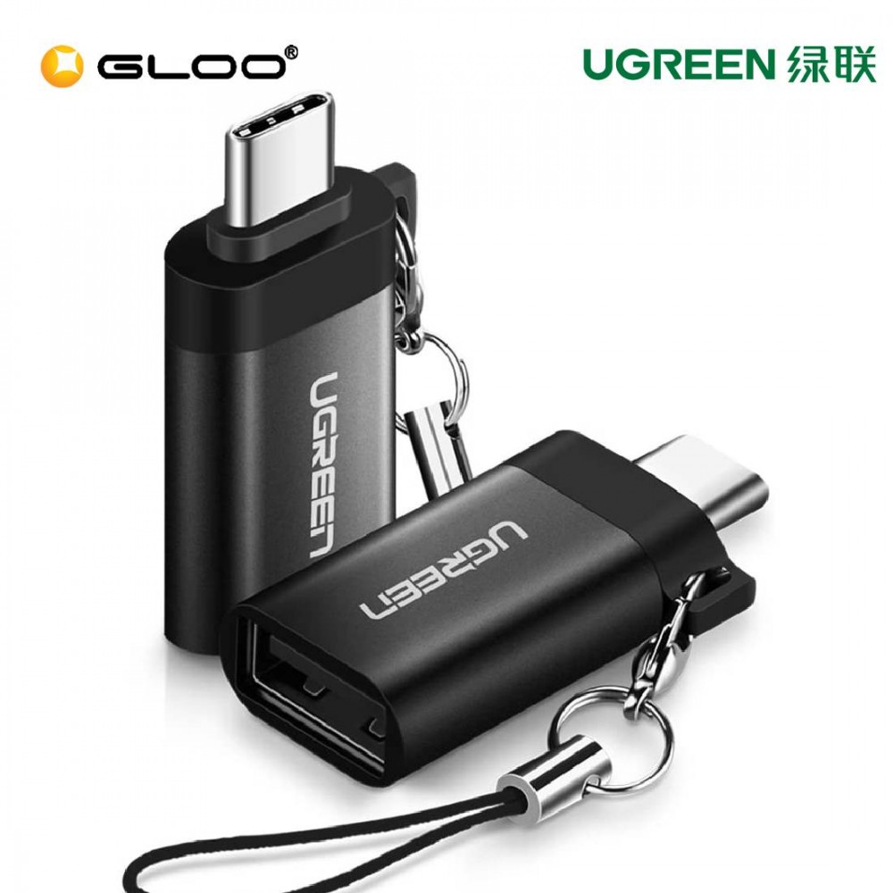 UGREEN Type C To USB 3.0 A Adapter Cable With Lanyard (Black)-50283