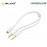 UGREEN 3.5mm Female to 2 Male Audio Cable ABS Case (White) - 20897