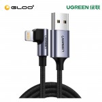 UGREEN Lightning To USB 2.0 CABLE(90 ANGLE) Black 1M-60521