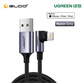 UGREEN Lightning To USB 2.0 CABLE(90 ANGLE) Black 1M-60521