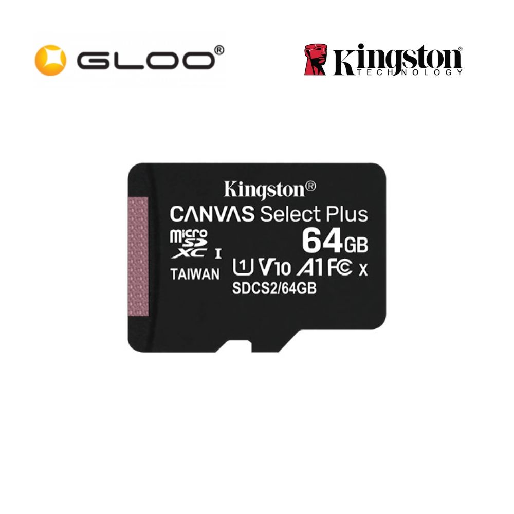 Kingston 64gb Micro Sd Plus Class 10 Memory Card Sdcs2 64g