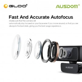 AUSDOM AF640 Full HD 1080P Webcam Auto Focus with Noise Cancelling Microphone Web Camera